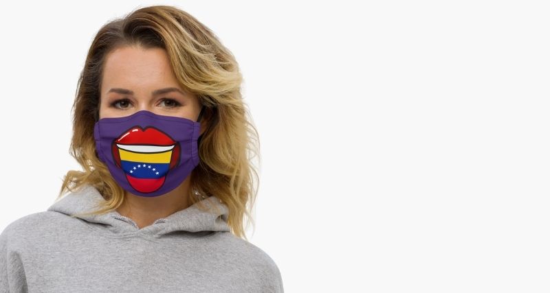 Mascarillas con la bandera de Venezuela